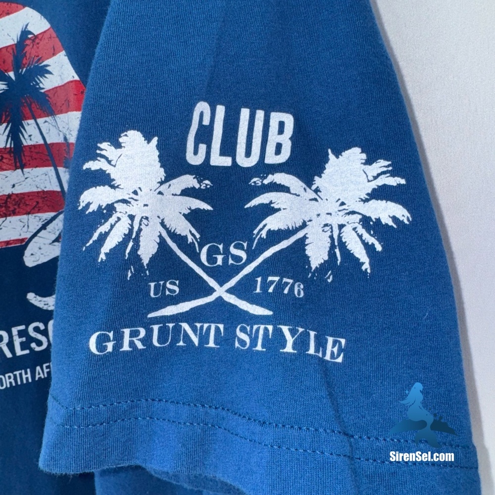 1122 Limited Edition Grunt Style Uncle Sam's Beach Resorts T-Shirt - XL - Blue - Picture 4 of 7